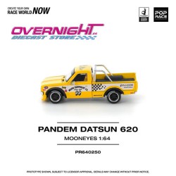 Pop Race Pandem Datsun 620 Mooneyes amarillo Escala 1/64 PR640250
