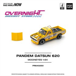 Pop Race Pandem Datsun 620 Mooneyes amarillo Escala 1/64 PR640250