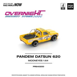 Pop Race Pandem Datsun 620 Mooneyes amarillo Escala 1/64 PR640250