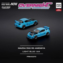 Pop Race Mazda RX-8 Re-Amemiya Light Blue Escala 1/64 PR640270