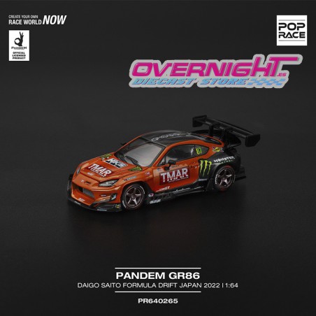 Pop Race 2022 Pandem GR86 Daigo Saito Formula Drift Japan Monster Escala 1/64 PR640265