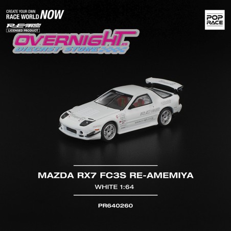Pop Race Mazda Rx7 Fc3s Re-Amemiya blanco Escala 1/64 PR640260