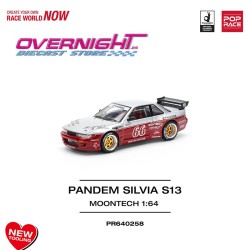 Pop Race Pandem Silvia S13 Moontech Red Escala 1/64 PR640258