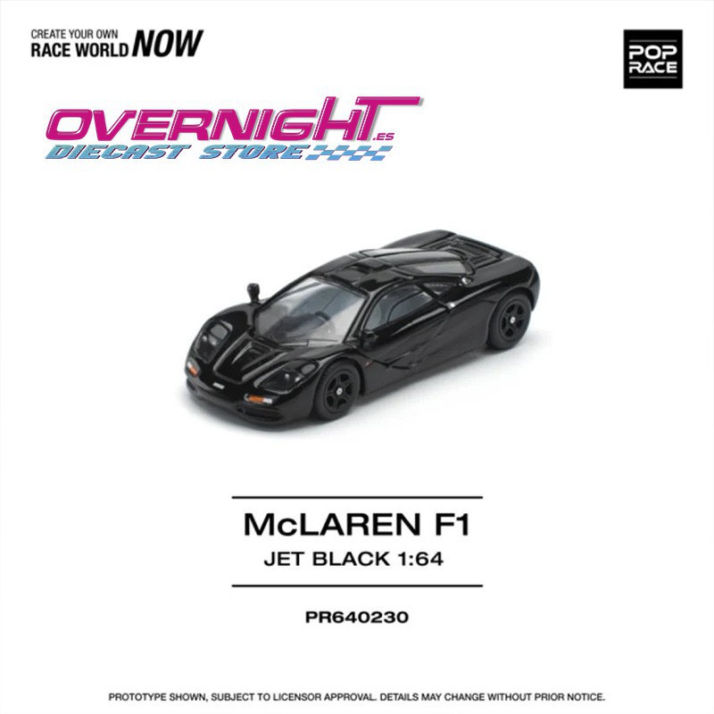 Pop Race Mclaren F1 Jet Black Escala 1/64 PR640230