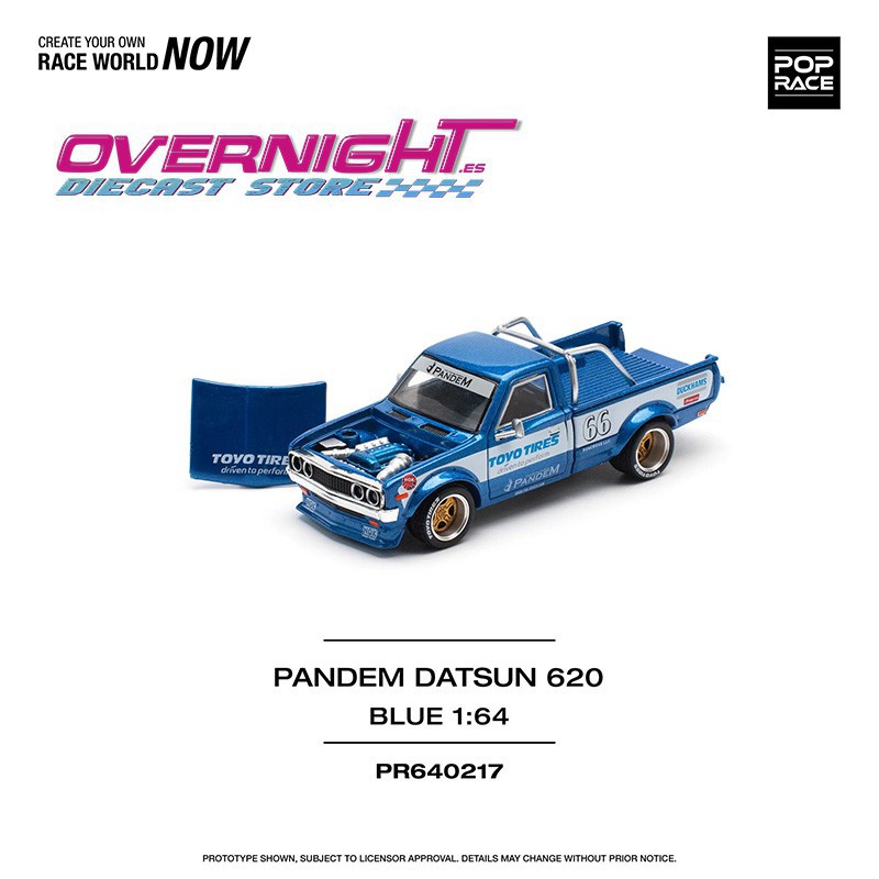 Pop Race Pandem Datsun 620 azul Escala 1/64 PR640217