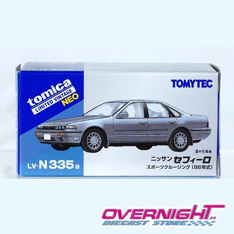 Tomica Limited Vintage 1988 Nissan Cefiro Sports Cruising Bluish Silver Escala 1/64 TLV-N335a