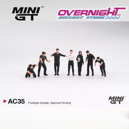 Mini GT Nissan Nismo set de Figuras de técnicos Escala 1/64 MGTAC35