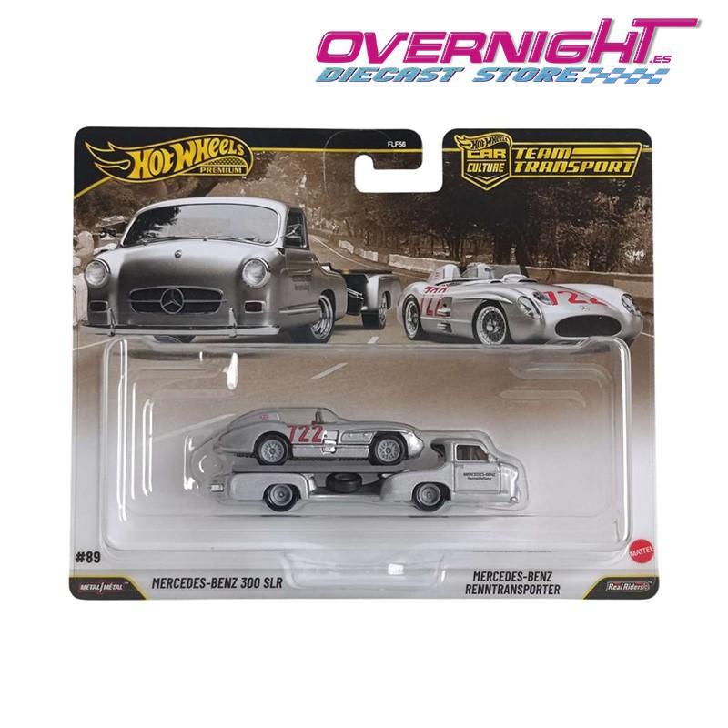 Hot Wheels Premium Team Transport Mercedes Benz 300 SLR y Renntransporter JHX90
