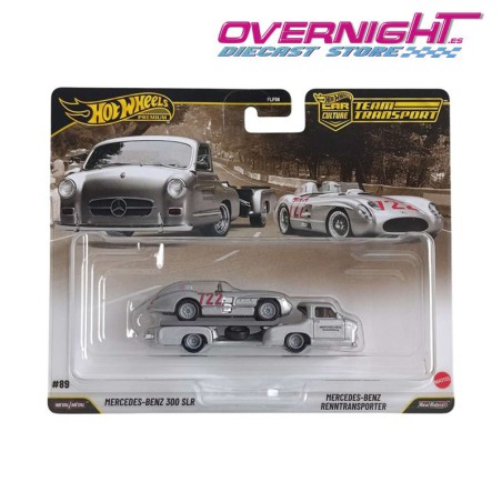 Hot Wheels Premium Team Transport Mercedes Benz 300 SLR y Renntransporter JHX90