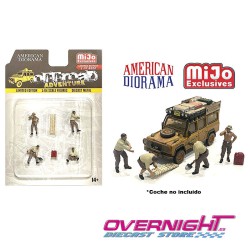 American Diorama Set de 4 figuras y accesorios OffRoad Adventure Mijo Exclusives escala 1/64 AD76492MJ