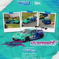 - PREORDER - Tarmac Works Porsche 911 992 GT3 R n33 Julien Andlauer Nurburgring 24h 2024 Escala 1/64 T64-084-24NUR33
