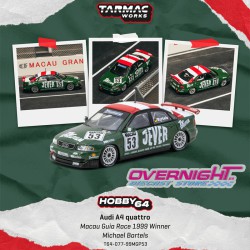 - PREORDER - Tarmac Works Audi A4 B5 Quattro Macau Guia Race 1999 Winner 53 M.Bartels Escala 1/64 T64-077-99MGP53