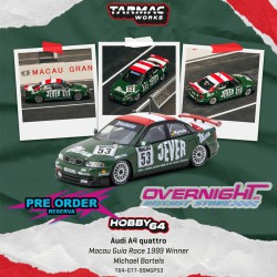 - PREORDER - Tarmac Works Audi A4 B5 Quattro Macau Guia Race 1999 Winner 53 M.Bartels Escala 1/64 T64-077-99MGP53
