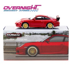 Tarmac Works Porsche 911 Gt3 996 rojo Escala 1/64 TC-T64G-069-RE