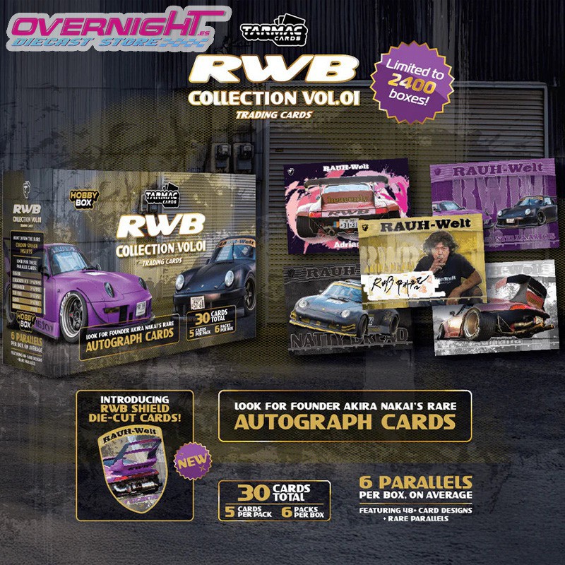 Tarmac Works Tarmac Cards RWB Collection Vol.01 Caja 30 Cards TC-RWBC-H01-caja