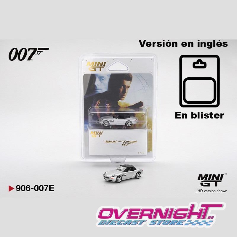 Mini GT 1999 Bmw Z8 The World Is Not Enough 007 English Blister Packaging Escala 1/64 MGT00906-007E