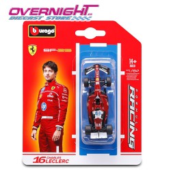 Bburago Ferrari F1 SF-25 Scuderia Ferrari HP n16 2025 Charles Leclerc - Escala 1/64 18-56801-L