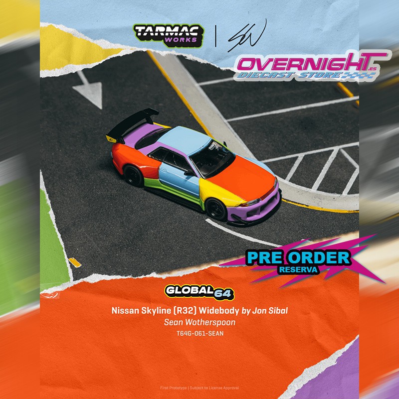 - PREORDER - Tarmac Works Nissan Gt-R (R32) Sean Wotherspoon 2025 Escala 1/64 T64G-061-SEAN