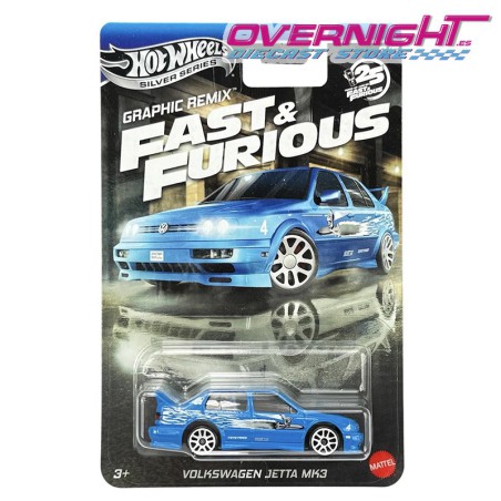 Hot Wheels Silver Series Volkswagen Jetta MK3 - Graphic Remix - Fast & Furious - JBY46
