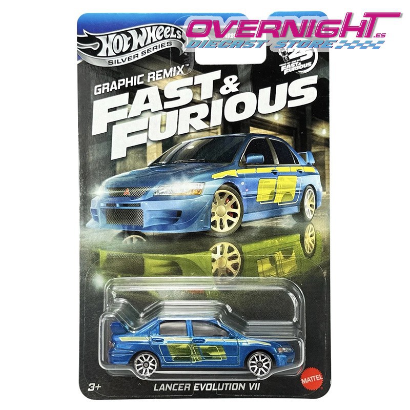 Hot Wheels Silver Series Lancer Evolution VII - Graphic Remix - Fast & Furious - JBY47