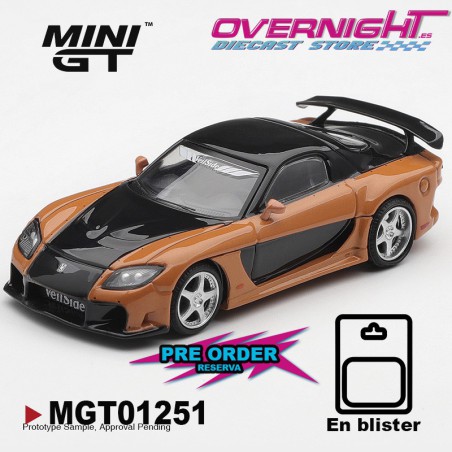 - PREORDER - Mini GT Mazda RX-7 Veilside Fortune The fast and the Furious Tokyo Drift - Han Seoul-Oh - Escala 1/64 MGT01251-BL