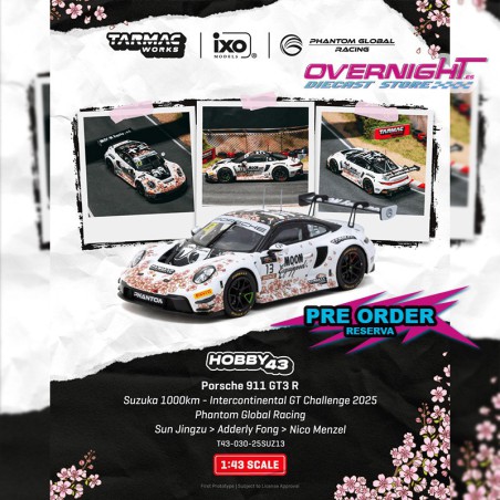 - PREORDER - Tarmac Works Porsche 991 (992) Gt3 R Sun Jingzu Suzuka 1000km 2025 - Escala 1/43 T43-030-25SUZ13