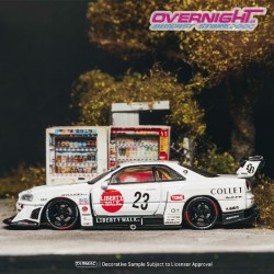 - PREORDER - Tarmac Works Nissan Skyline Gtr (R34) Lb Super Silhouette Collet 2025 - Escala 1/64 T64-104-WH