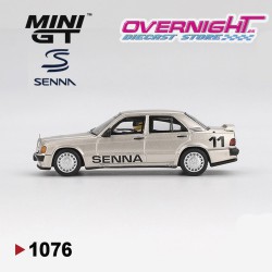 Mini GT Mercedes-Benz 190 E 2.3-16 N11 1984 Nürburgring Race of Champions w/ Figure Ayrton Senna Escala 1/64 MGT01076-L