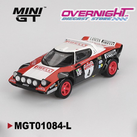 Mini GT Lancia Stratos Hf n4 Rally Sanremo Winner 1978 Escala 1/64 MGT01084-L