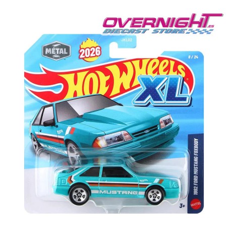 Hot Wheels XL 1992 Ford Mustang Foxbody  - Escala 1/43 JKL05