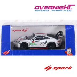 Spark Porsche 911 RSR-19 n92 Estre/Christensen/Jani 3rd Le Mans 2021 Escala 1/64 Y272