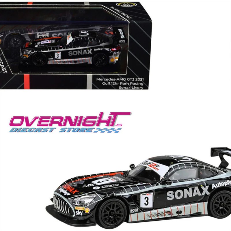 Para64 Mercedes-AMG GT3 Evo 2021 Gulf 12H Ram Racing - Sonax Escala 1/64 PA-55360