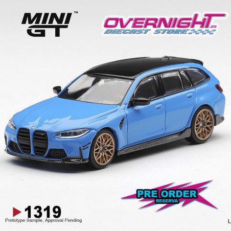 - PREORDER - Mini GT BMW M3 M Performance Touring Riviera Blue 2025 - Escala 1/64 MGT01319-L