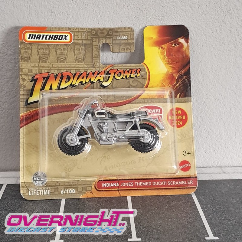 Matchbox Indiana Jones Themed Ducati Scrambler HVN38-LA10