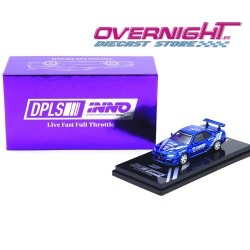 Inno64 Nissan Skyline Gt-R R34 DPLS x Inno64 Azul cromado TMCS 2025 Event Edition Escala 1/64 IN64-DPLS-R34-TMCS25