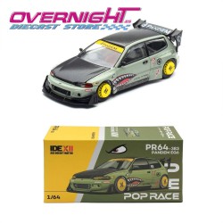 Pop Race Pandem Civic Eg6 Sharkmouth verde-amarillo Ide (Indonesia Diecast Expo) XII Event Escala 1/64 PR640383