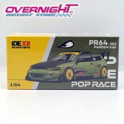 Pop Race Pandem Civic Eg6 Sharkmouth verde-amarillo Ide (Indonesia Diecast Expo) XII Event Escala 1/64 PR640383