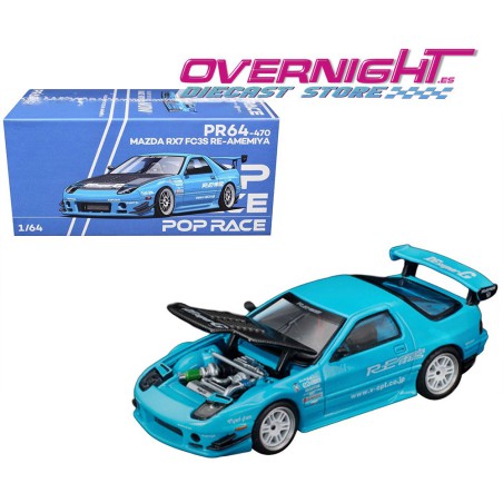 Pop Race Mazda RX-7 (Fc3s) Re-Amemiya azul Tokyo Auto Salon (Hk 2026) Escala 1/64 PR640470