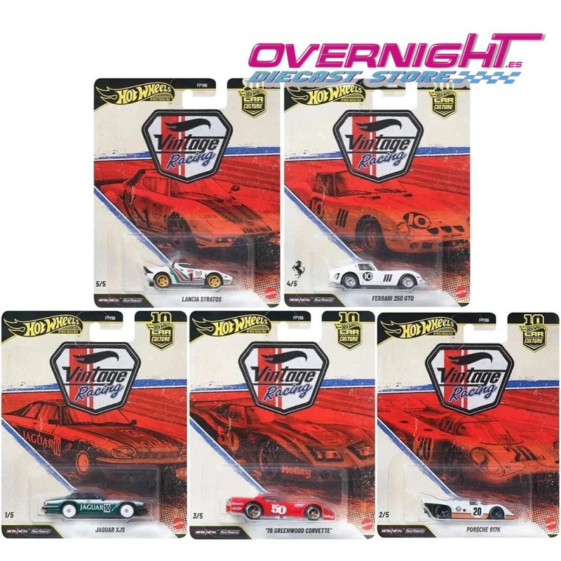 Hot Wheels Premium Vintage Racing pack 5 coches Escala 1/64 FPY86-976T