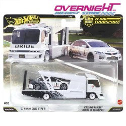Hot Wheels Premium Team Transport 07 Honda Civic Type R y Kousoku Hauler  Escala 1/64 JHX94
