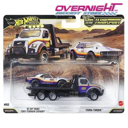 Hot Wheels Premium Team Transport Off Road Camaro y Terra-Torque Escala 1/64 JHX93