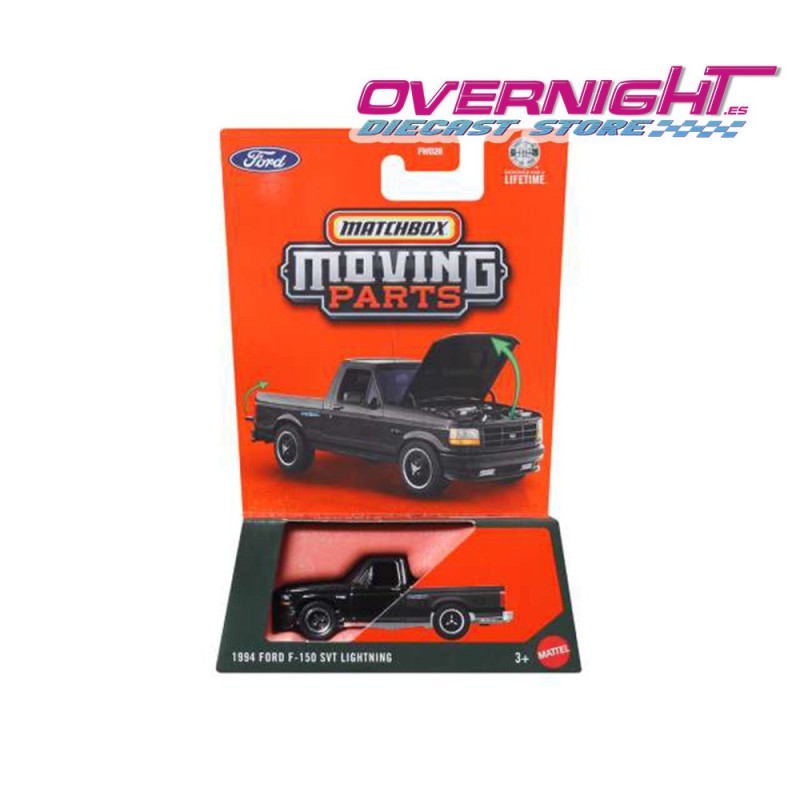 Matchbox 1994 Ford F-150 SVT Lightning negro Escala 1/64 JHV65