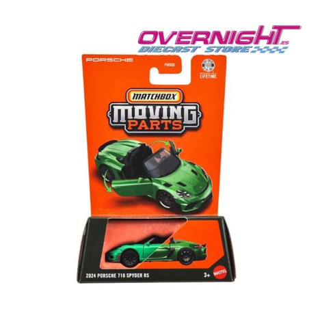 Matchbox 2024 Porsche 718 Spyder RS verde Escala 1/64 JHV66