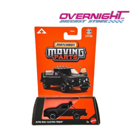 Matchbox Alpha Wolf Electric Truck negro Escala 1/64 JHV59