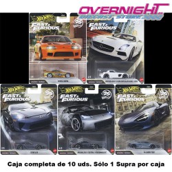 - PREORDER - Hot Wheels Premium Fast and Furious 25th Mix R – caja completa 10 - Supra Spectraflame Escala 1/64 HNW46-979R-10
