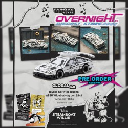 - PREORDER - Tarmac Works Toyota Sprinter Trueno AE86 Widebody Mickey Steamboat Willie + Cards - Escala 1/64 T64G-060-STEAM