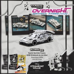 - PREORDER - Tarmac Works Toyota Sprinter Trueno AE86 Widebody Mickey Steamboat Willie + Cards - Escala 1/64 T64G-060-STEAM