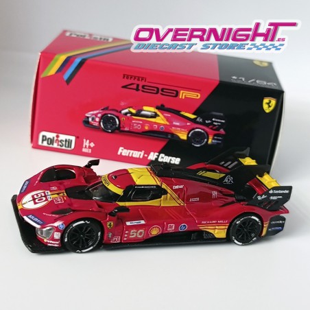 Polistil Ferrari 499P n50 24h Le Mans 2024 Winner Fuoco - Molina - Nielsen - Escala 1/64 64FE02070