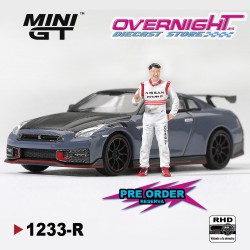 - PREORDER - Mini GT Nissan GTR R35 Nismo Tsukuba Production Car Lap Record Y Figura Matsuda - Escala 1/64 - MGT01333-R
