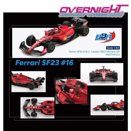 BBR 2023 Ferrari Sf23 n16 C. Leclerc Monaco GP - Escala 1/64 BBRFER64022